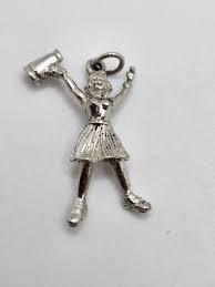 Vintage Sterling Silver Cheerleader Charm | eBay