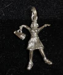 Vintage Sterling Silver 3D Cheerleader With Megaphone Charm ...