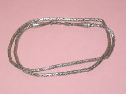 Interesting Hand Crafted Vintage 20" Sterling Byzantine Link ...