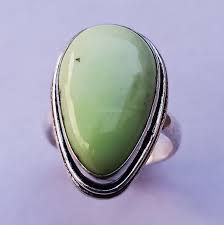 925 Sterling Silver Handmade Ring With Natural Chrysoprase ...