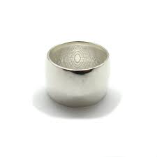 R001899 Genuine Sterling Silver Ring 17mm Wide Plain Band ...