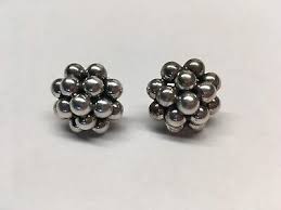 Vintage Signed Danecraft Sterling Earrings ¾” Bubbles ...