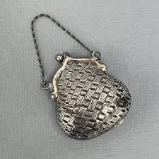 Vtg Sterling Silver Pill Box Purse Coin Holder | eBay