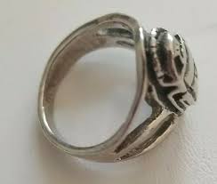 Vintage SCARAB STERLING BEETLE Ring, Sz6.5 | eBay