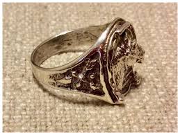 Vintage Sterling Silver Equestrian Horse Head Horseshoe Ring ...