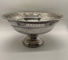 Antique Footed Columbia Sterling Reticulated Bowl - Etsy