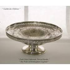 1970s Barker Ellis for I. Freeman & Sons Silverplate Fruit & Sweet Dishes with Embossed Pierced Borders- Set of 3 | Chairish