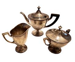 TIFFANY HAMILTON/GRAMERCY 17646E STERLING 3 pc. TEA SET w/ MONOGRAM Cottage | eBay Australia