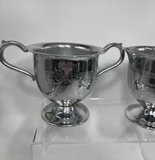 Vintage Silver Plated Basket Flowers Engraved Cream and ...