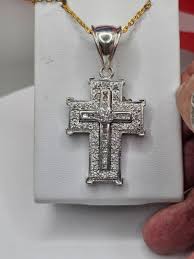 Sterling Silver CZ cross pendant | eBay