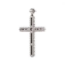 Religious Diamond Cross Pendant 18K White Gold 1.30 TW ...