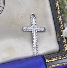 Vintage Sterling Silver Textured Cross Pendant - Etsy