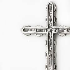 Tiffany and Co Platinum Diamond Cross Pendant For Sale at ...