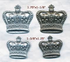 S A L E Beautiful CROWN METAL STAMPINGS 1.75" 1.25" Two ...