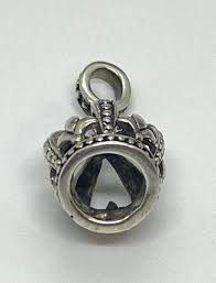 Vintage Sterling Silver Dangle Crown Charm 1 X 0.1/2” 3.67g ...