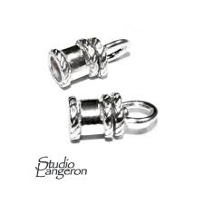 925 Sterling Silver Cord End Cap Rotating Size 4.0 Mm, Silver ...