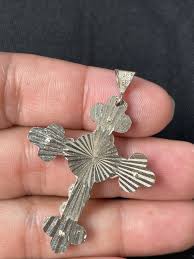 STERLING SILVER 925 TURKEY CROSS WITH CARVED HEARTS PENDANT ...