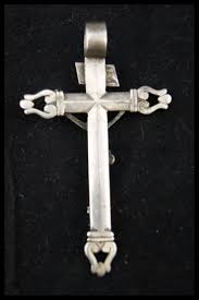 19TH DNJC - INRI - MEMENTO MORI FRENCH ABBOT STERLING SILVER ...