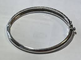 Vintage .925 Sterling Silver Marcasite Hinged Bangle ...