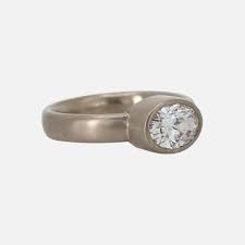 Sonoma Oval Diamond Ring in 18K Alpine Gold – Reinstein Ross
