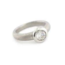 Solitaire Bezel Set Engagement Ring Mount for .50 ct. in ...