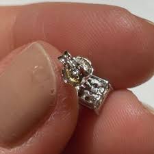 Dainty Hallmarked 9k White Gold 375 Square Shiny CZ Cluster Stud Earrings G2 | eBay