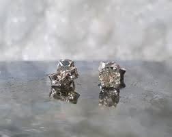 Lemon Quartz 4mm Earrings - Mental Clarity and Optimism | Lemon Quartz Stud | Crystal Stud Earrings | Healing Crystal | Sterling Silver - Etsy