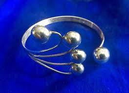 Antique Sterling Silver Thai Cuff Arm Beaded Bracelet | eBay