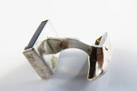 Vintage Juha Koskela Handmade Sterling Cufflink Set Spektroli Spectrol