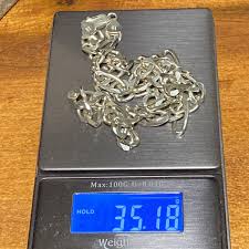 22" Sterling Silver 925 7mm Figaro Chain Italy 35.18g | eBay