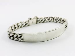 925 Sterling Silver Curb Chain ID Bracelet. 7.7"/19.5 cm, 49 ...