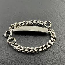 Vintage Sterling Silver ID Bracelet - Etsy Israel