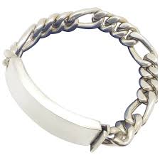 Mexico Taxco ID Curb Link Mens 925 Sterling Silver Bracelet ...