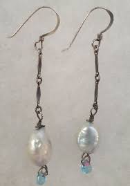 925 Sterling Silver Dangle Drop Earrings With Freshwater ...