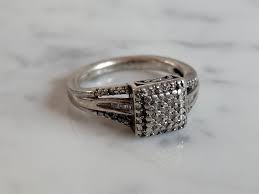 Womens Vintage Estate Sterling Silver Diamond Ring 4.0g ...