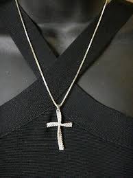 Beautiful and Elegant Sterling Silver Twisted Cross CZ ...