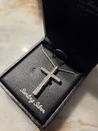 Macy's Diamond Cross Pendant Necklace (1/10 ct. t.w.) in ...