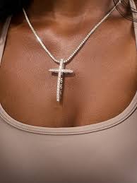An understated statement: this diamond cross necklace ...