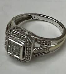 3/4CT Diamond Halo Engagement Wedding Bridal Ring Band 10K ...