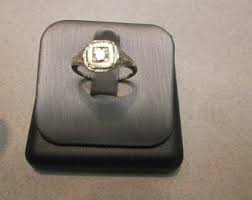 Art Deco 14k White Gold and Diamond Filigree Engagement Ring ...