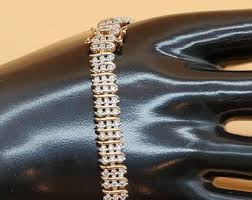 Vintage Sterling Silver 925 Stamped Link Chunky Vermeil 14k Bracelet - Etsy