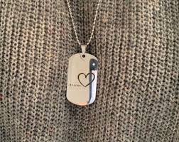 Rescue Love Dog Tag Stainless Steel Necklace - Etsy
