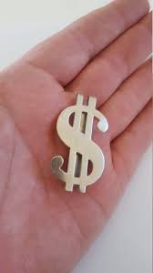 Vintage Stainless Steel Money Clip in Shape of Dollar Sign ...