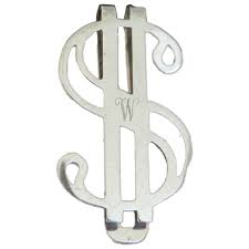 Sterling Money Symbol Money Clip. For Sale at Ruby Lane