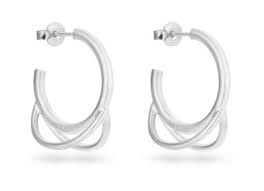 Joidart Forge Double Hoop Silver Earrings