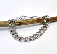 925 Sterling Silver Parallelo Double Link Charm Chain ...