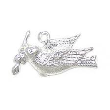 Dove With Olive Branch Charm-Dove With Olive Branch Charm