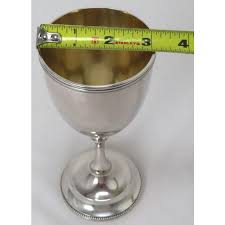Antique 1890s Sterling Silver Wine Goblet by Hendery & Leslie of Montreal Canada | Chairish