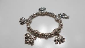 Vintage Elephant Stretch Bracelet (8801) Double Elephant ...