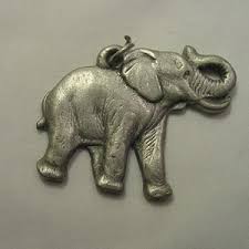 Vintage Pewter Elephant Necklace - Etsy UK